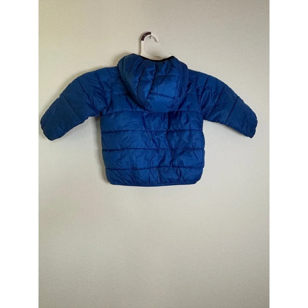 The Childrens Place Boys Blue Hooded Puffer Jacket Size 12-18M Quilted Coat